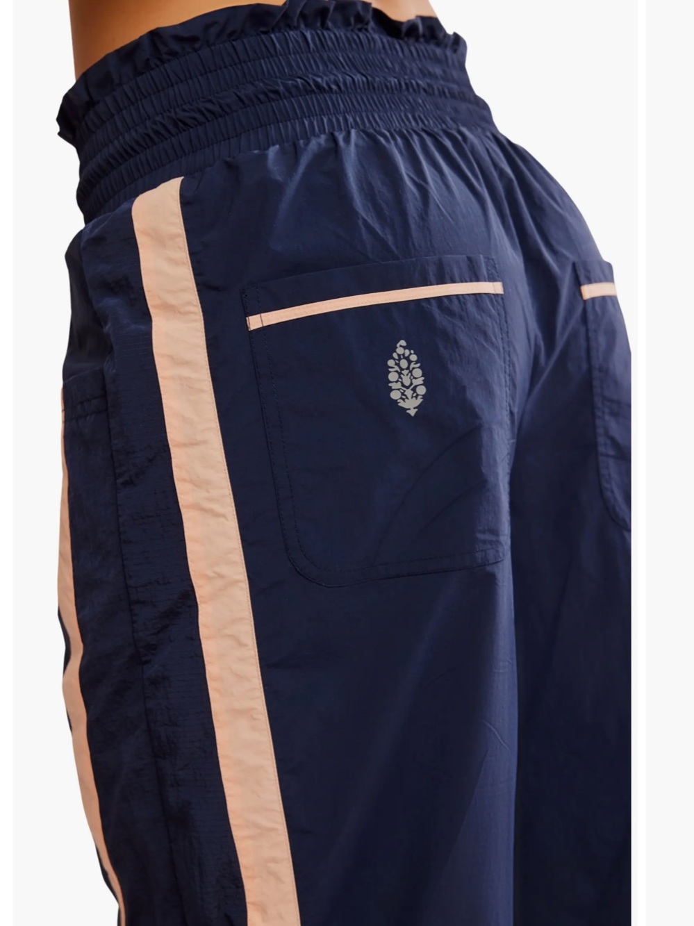 FP Movement Champ Is Here Navy/Pink Nylon Track Pants - Picture 3 of 11